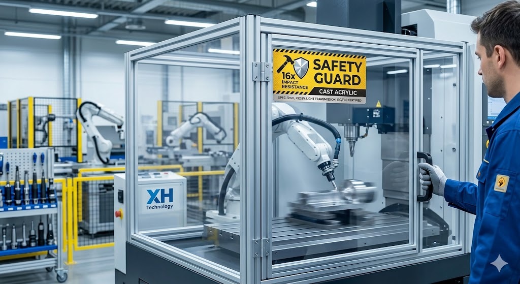 সর্বশেষ কোম্পানি ব্লগ সম্পর্কে ইমপ্যাক্ট-প্রতিরোধী অ্যাক্রিলিক শিল্ডস কীভাবে শিল্প নিরাপত্তা বৃদ্ধি করে