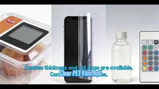 রঙিন করোনা মার্কার সহ PET ফিল্ম রোল পরিষ্কার করুন | মুদ্রণের জন্য উচ্চ মানের BOPET